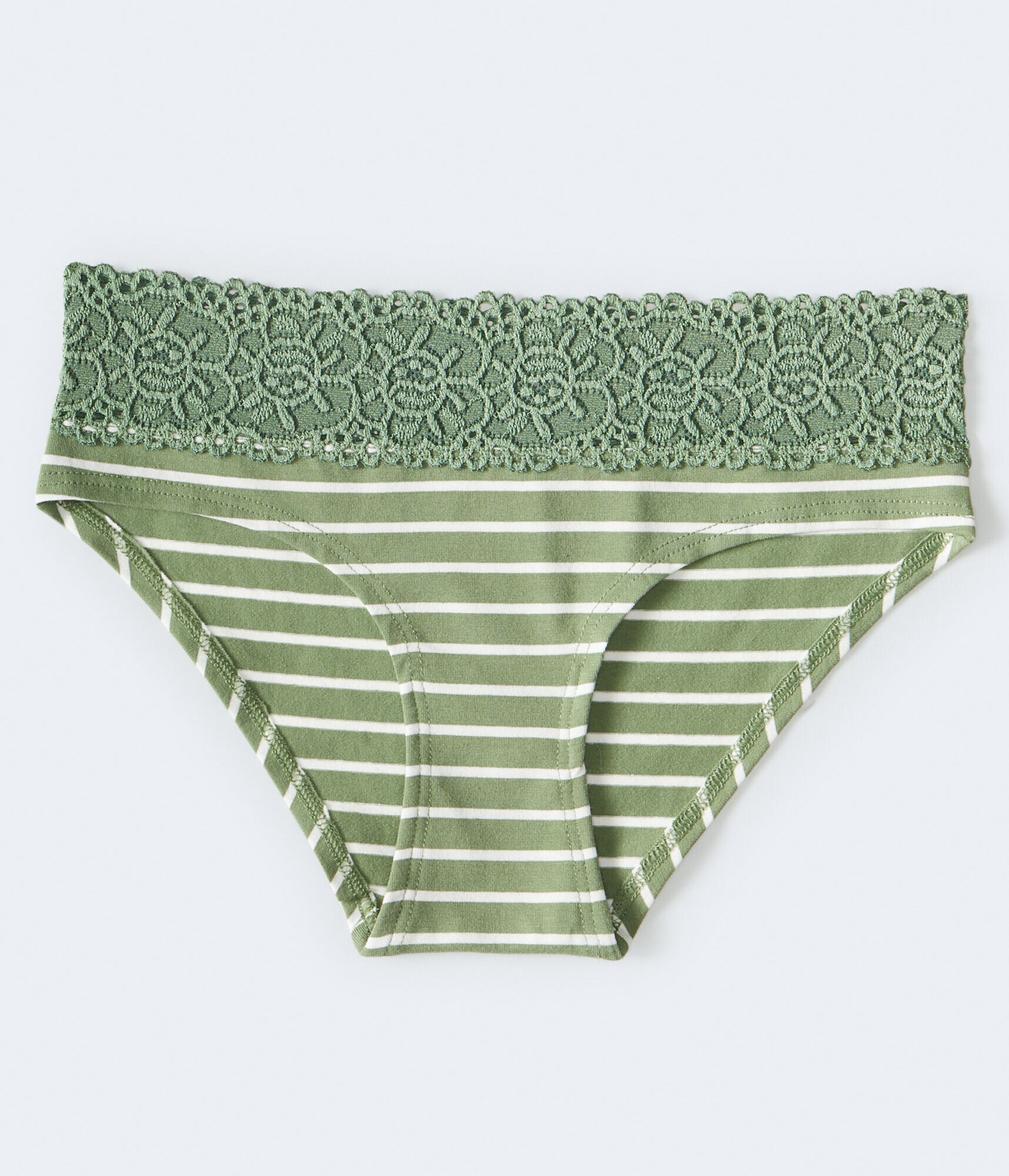 Thin Stripe Lace-Trim Hipster