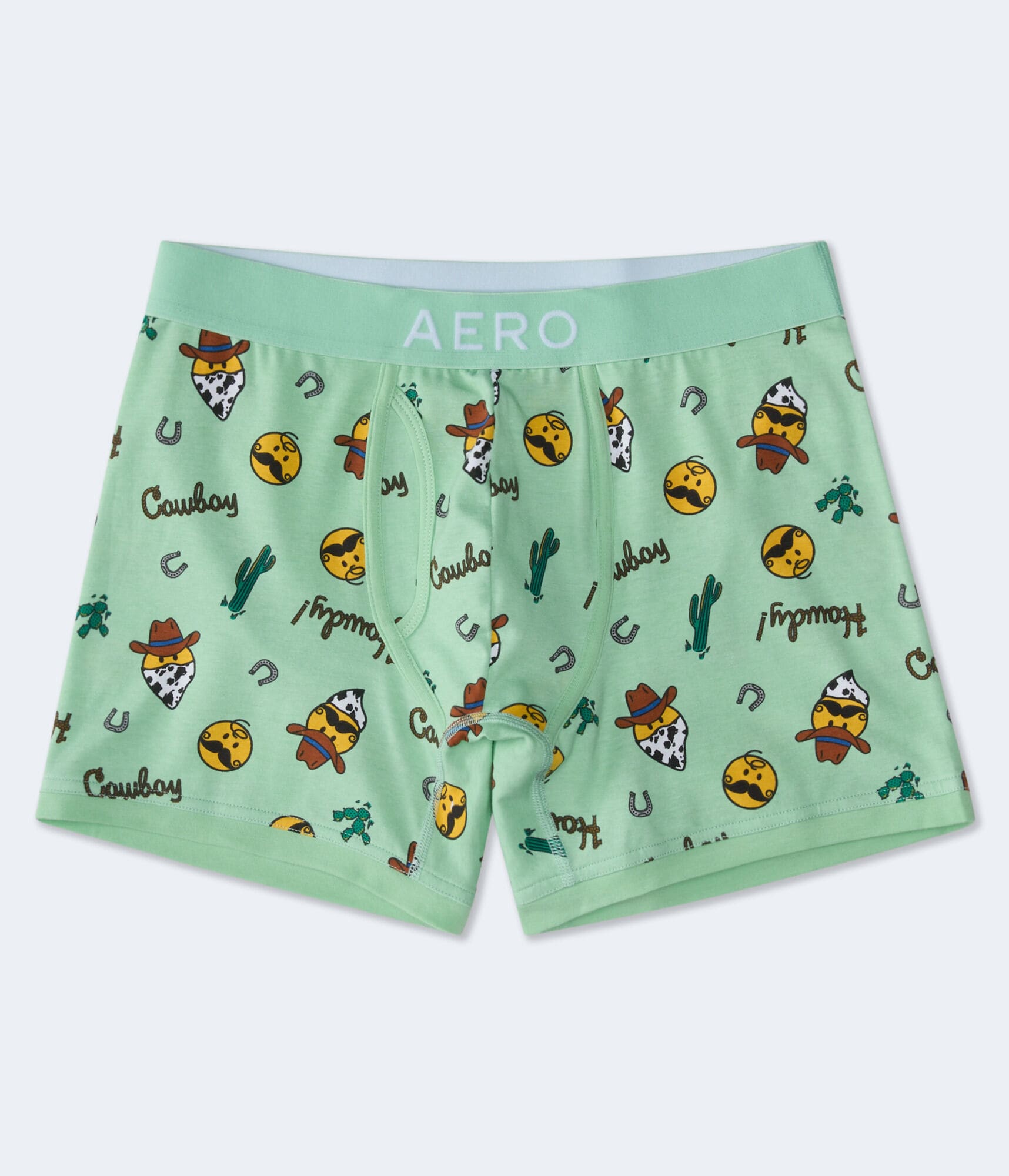Cowboy Smiley Face Knit Boxer Briefs