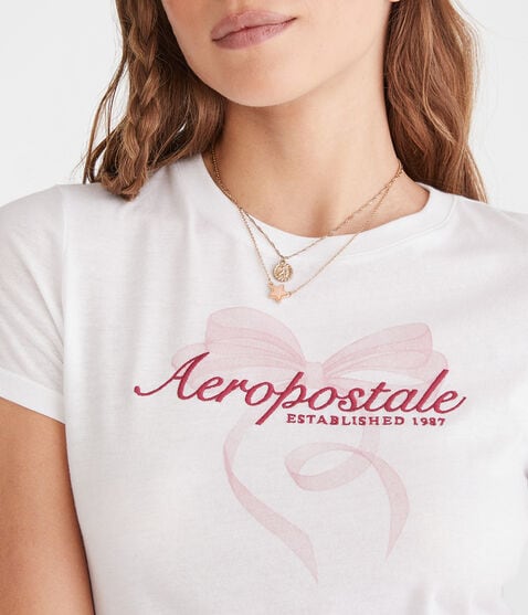 Aeropostale Bow Graphic Tee Aeropostale Bow Graphic Tee