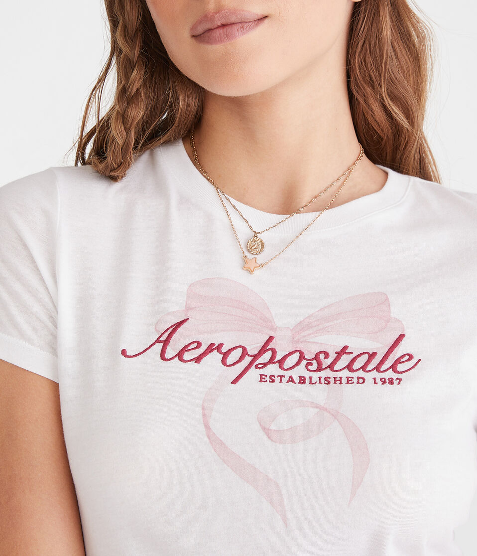 Aeropostale Bow Graphic Tee