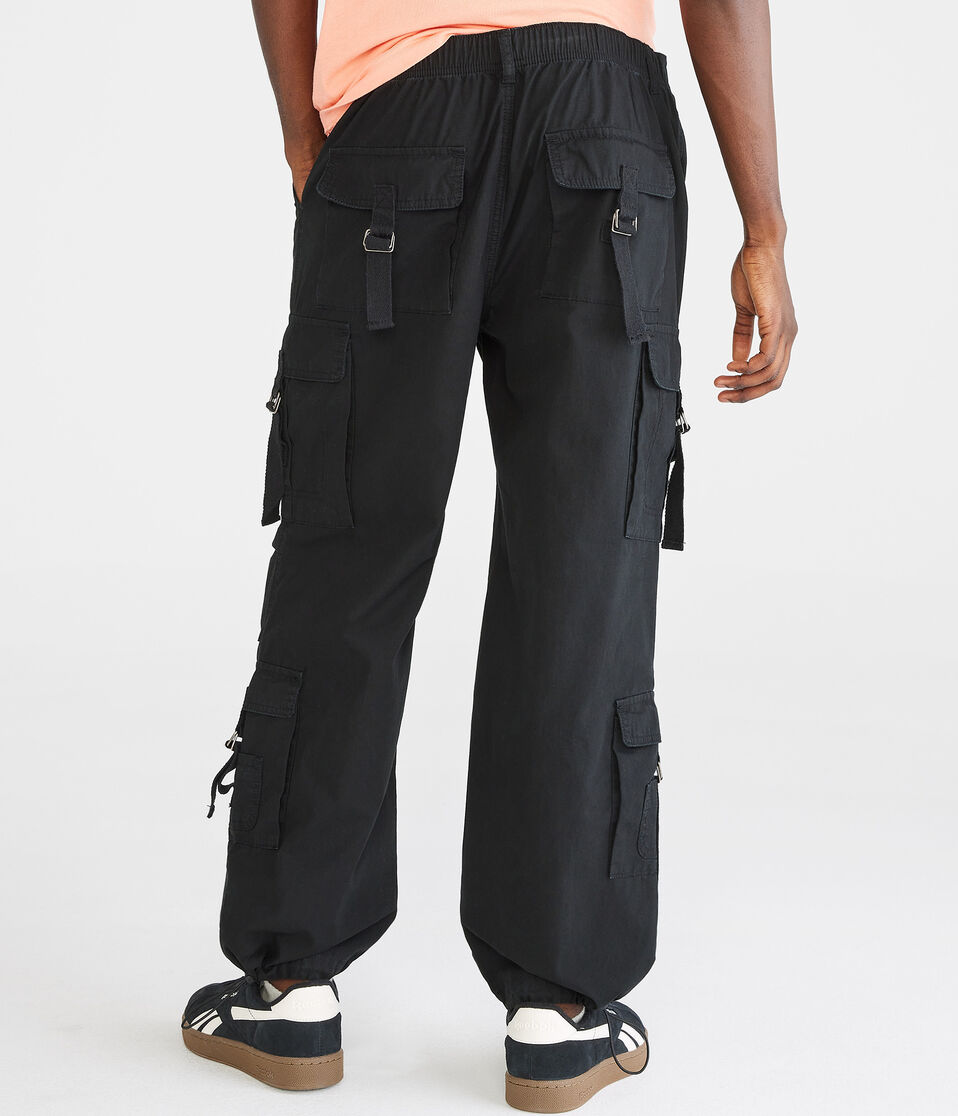 Relaxed Strap-Pocket Cargo Pants