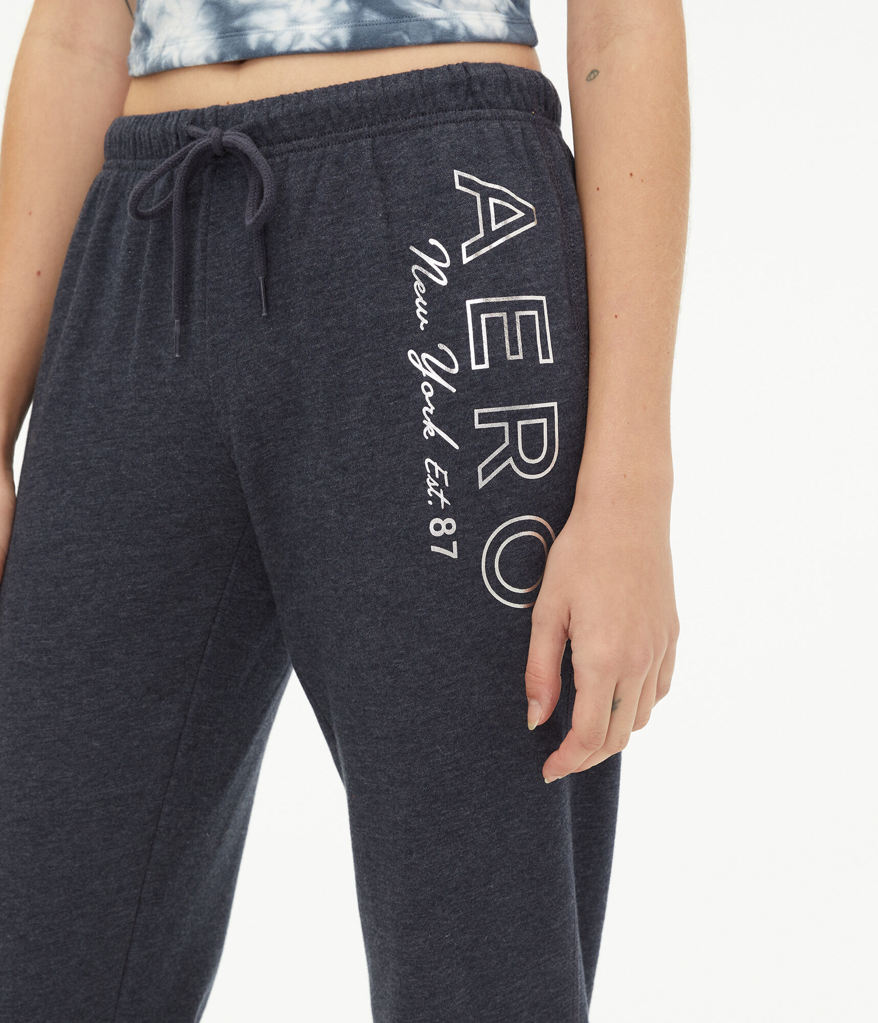 Aero New York Foil Cinched Sweatpants