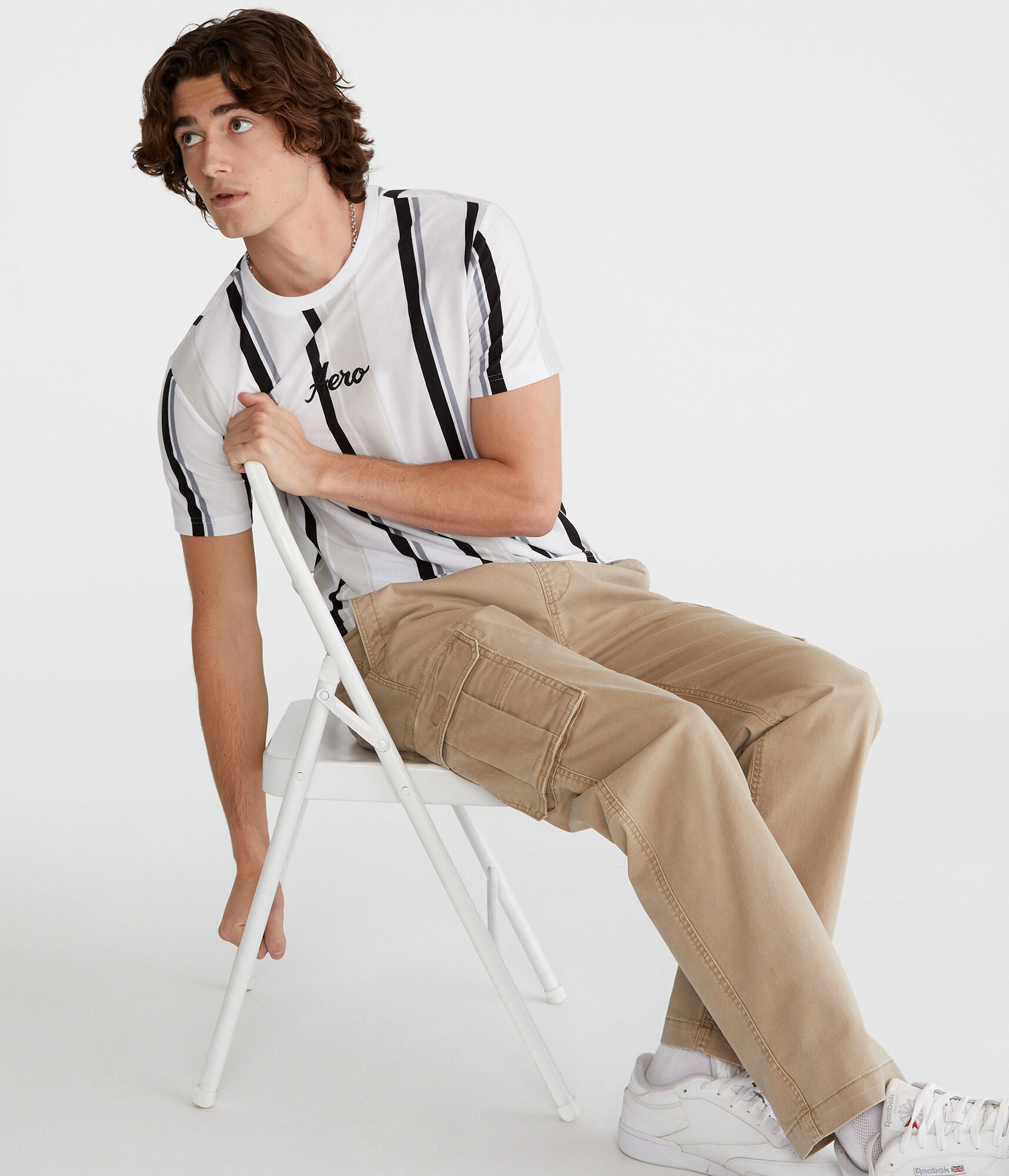 Aero Vertical Stripe Graphic Tee