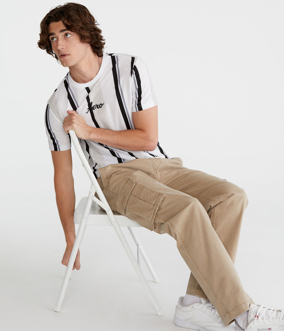 Aero Vertical Stripe Graphic Tee