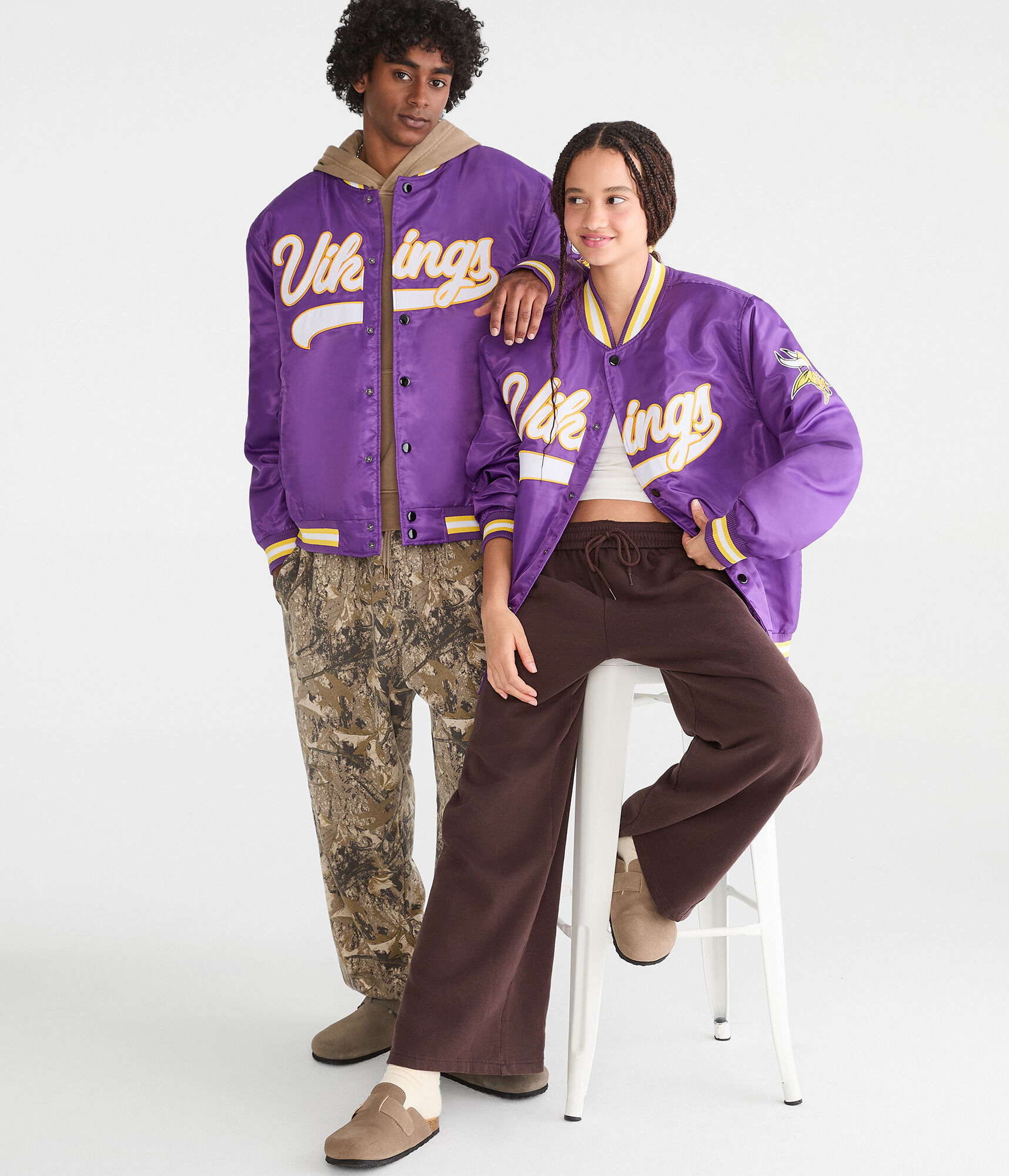 Minnesota Vikings Satin Bomber Jacket