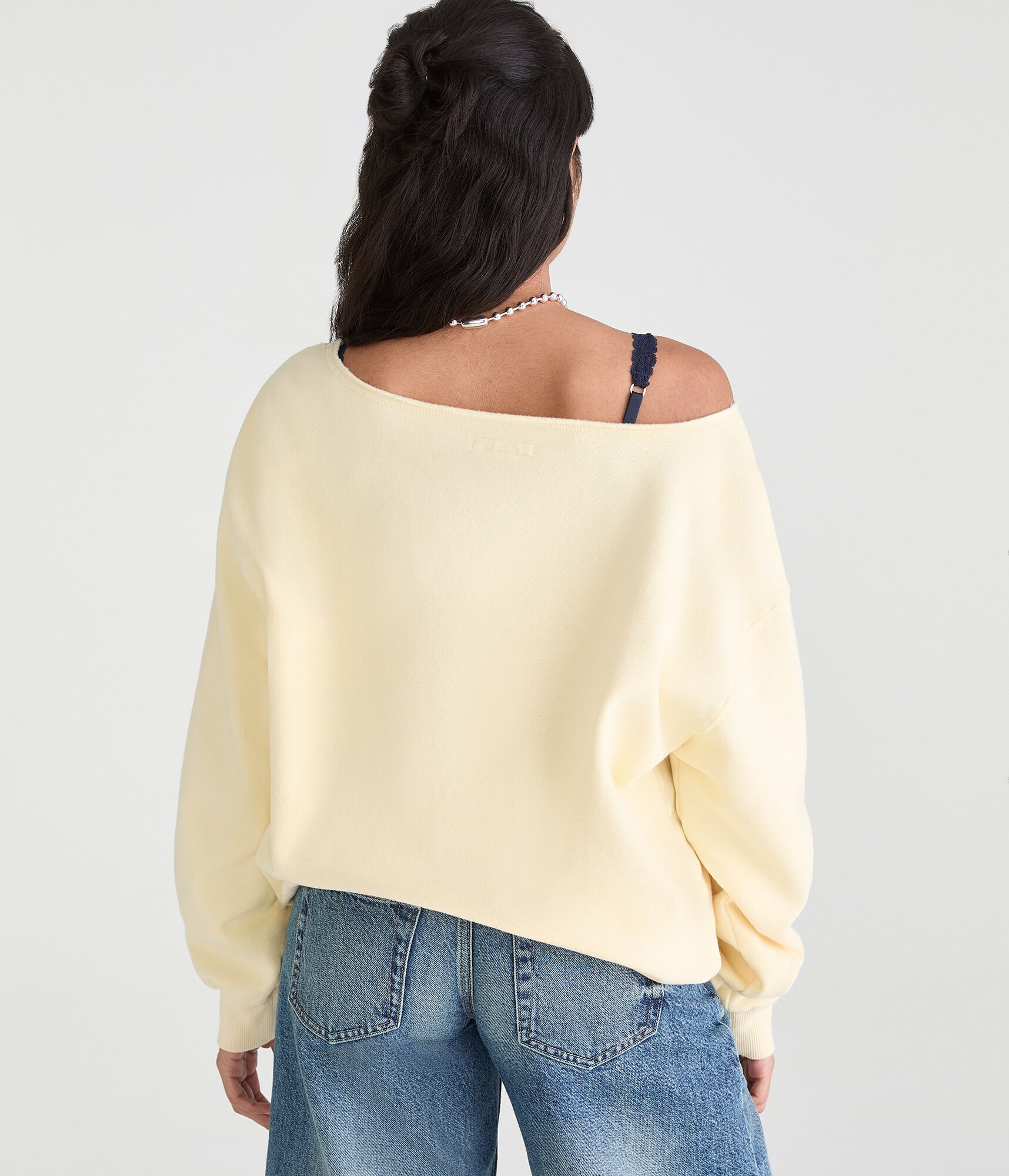 Cloud Soft Oversized Off-The-Shoulder Sweatshirt