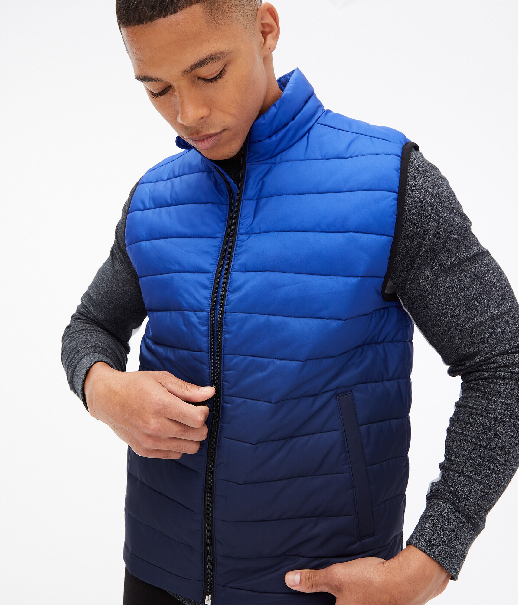 DipDye Quilted Puffer Vest