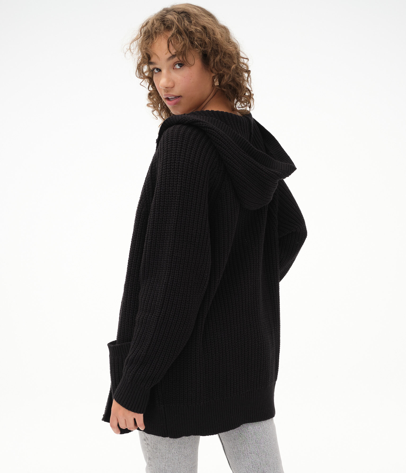 Oversized Hooded Cardigan