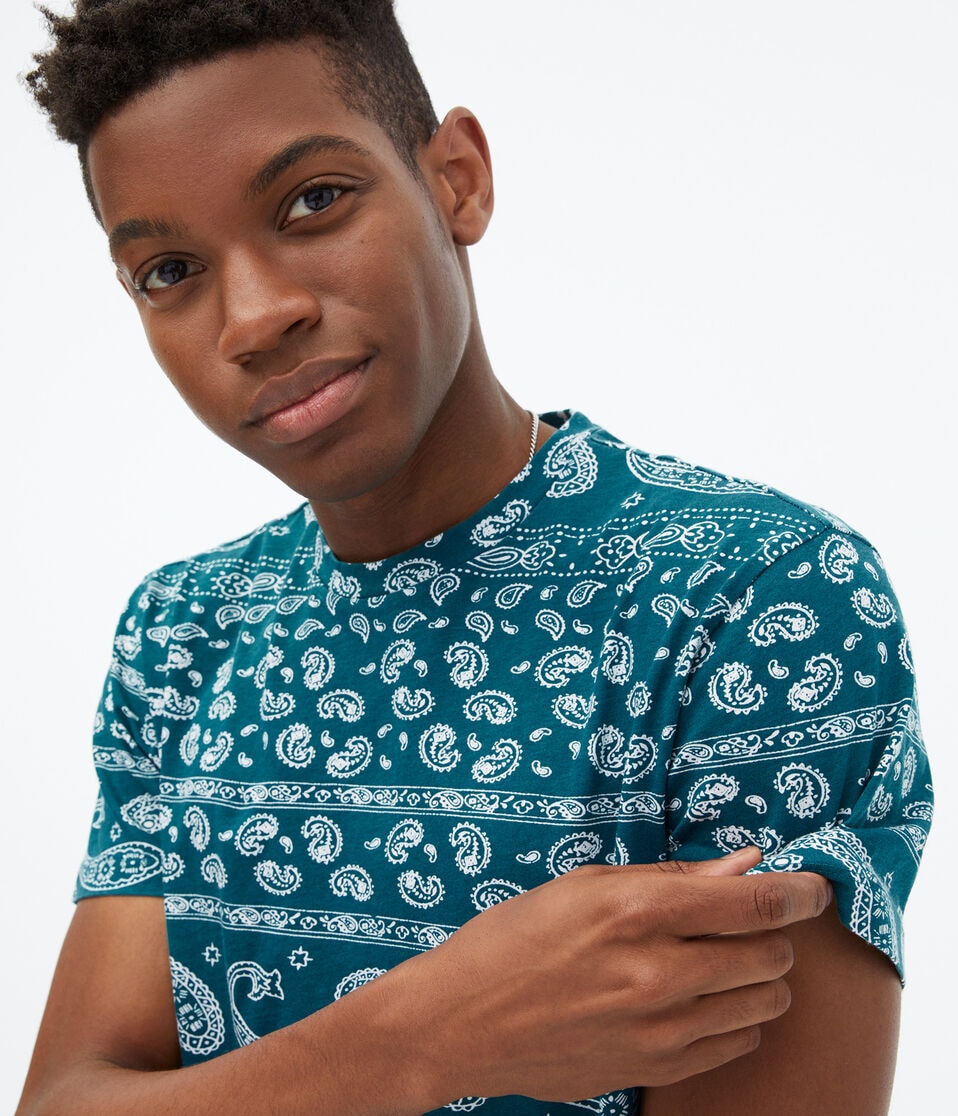 Paisley Print Graphic Tee