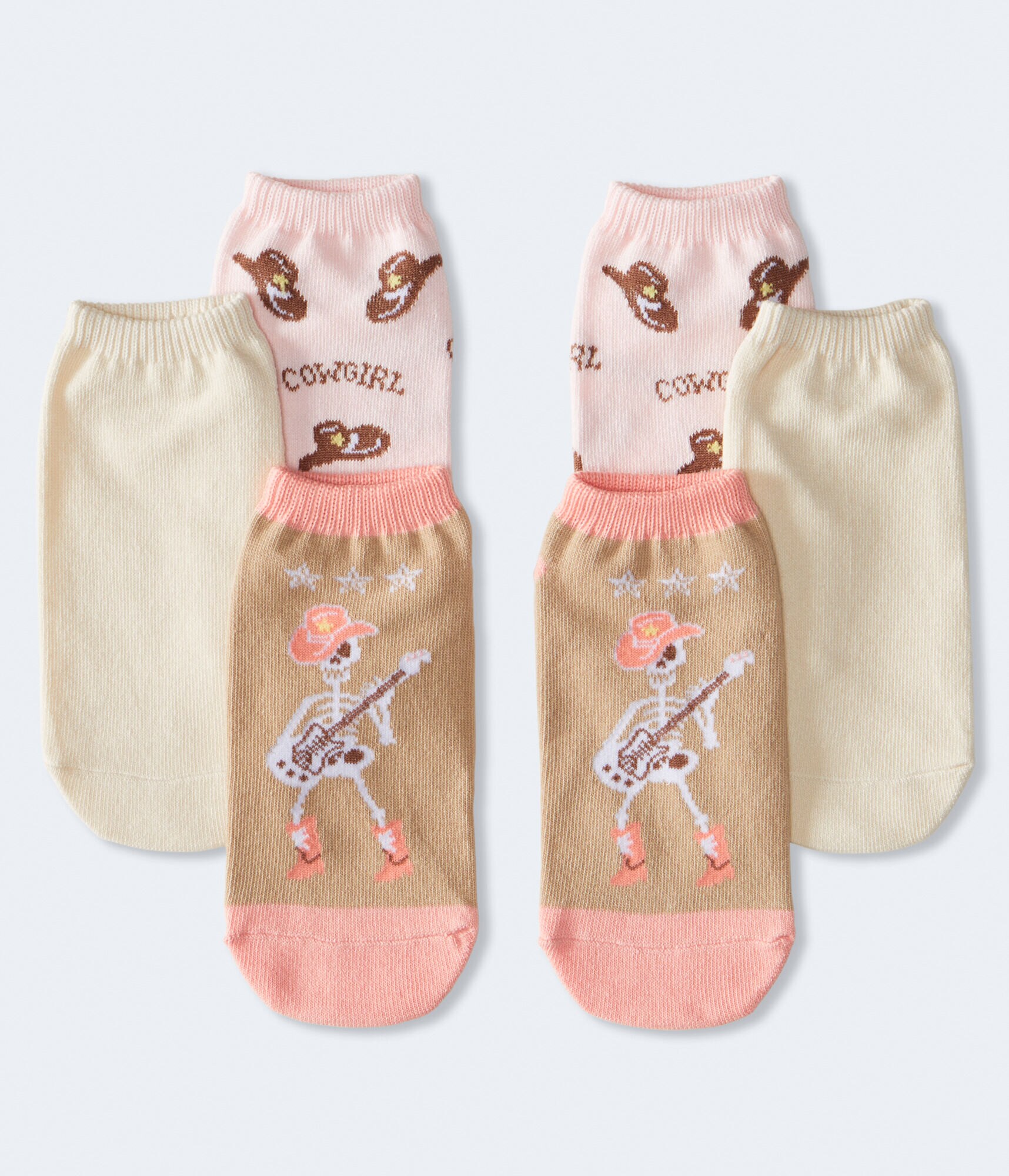 Cowgirl Skeleton Ankle Sock 3-Pack