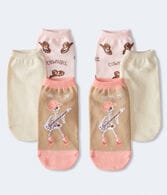 Cowgirl Skeleton Ankle Sock 3-Pack