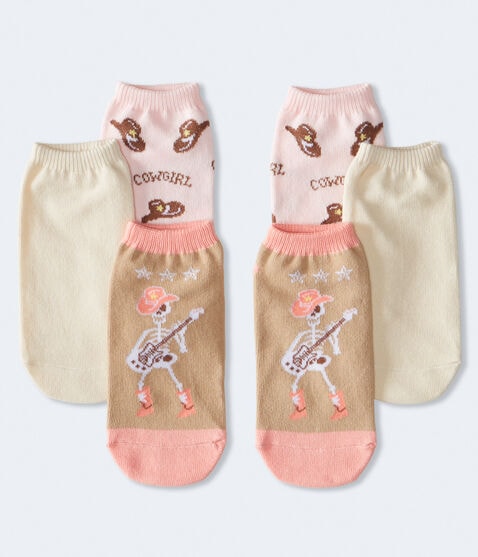 Cowgirl Skeleton Ankle Sock 3-Pack Cowgirl Skeleton Ankle Sock 3-Pack