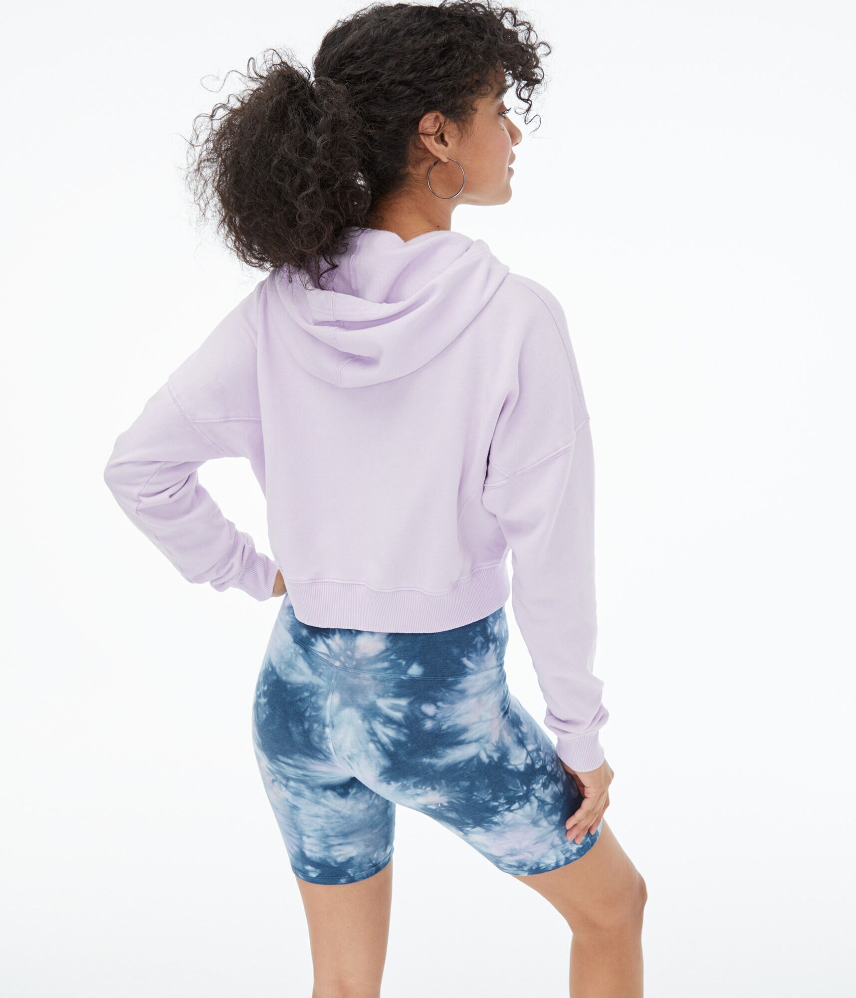 Solar Wash Cropped Pullover Hoodie***