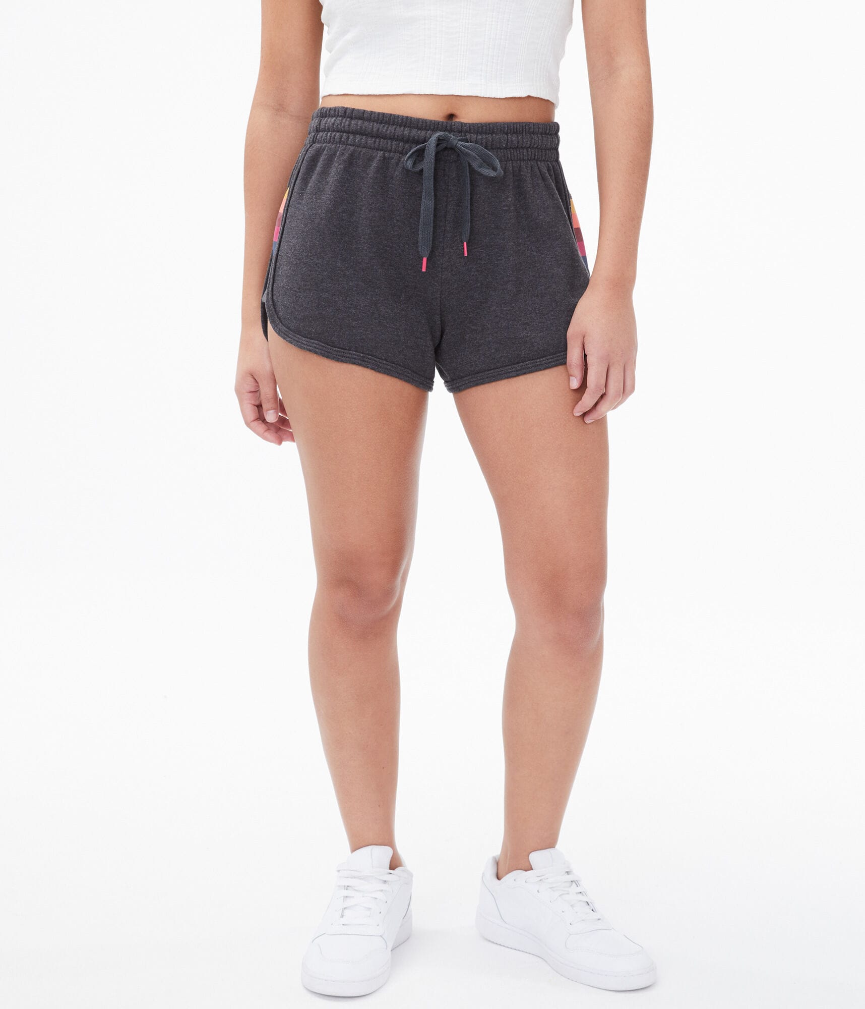 Rainbow Stripe Relaxed Retro Shorts