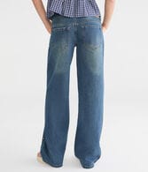 Super Low-Rise Baggy Wide Leg Studded Jean