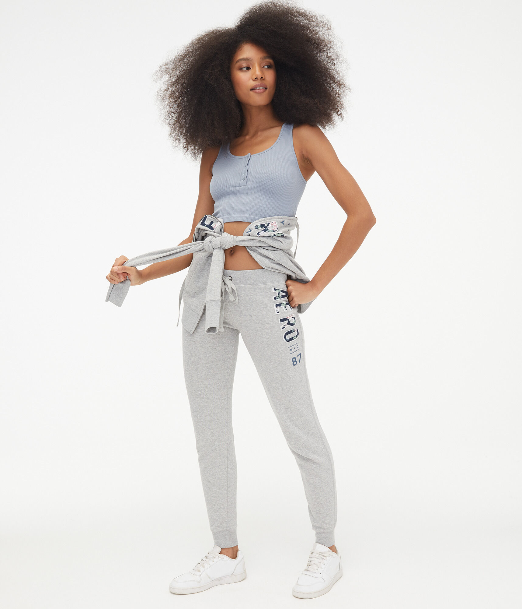 Aero Floral Logo Jogger Sweatpants