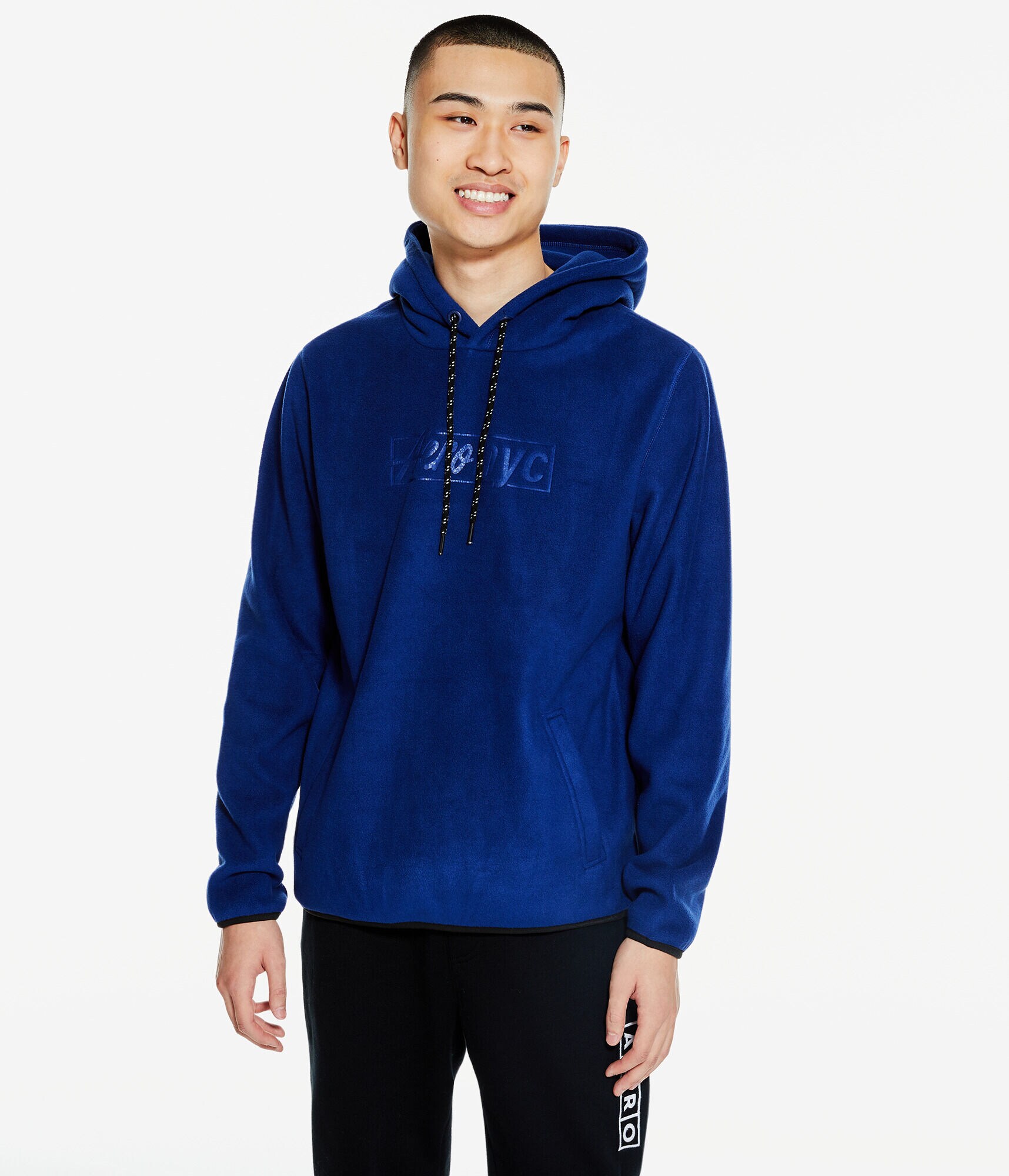 Aero NYC Box Logo Polyfleece Pullover Hoodie