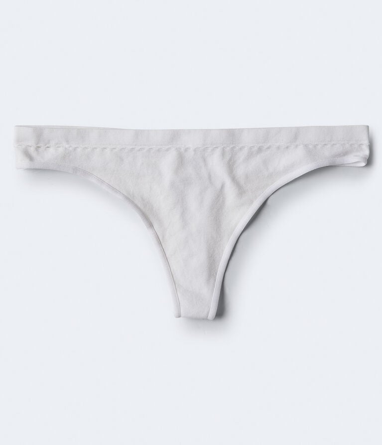 Seamless Drop-Needle Trim Thong