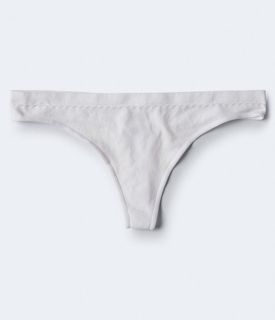 Seamless Drop-Needle Trim Thong