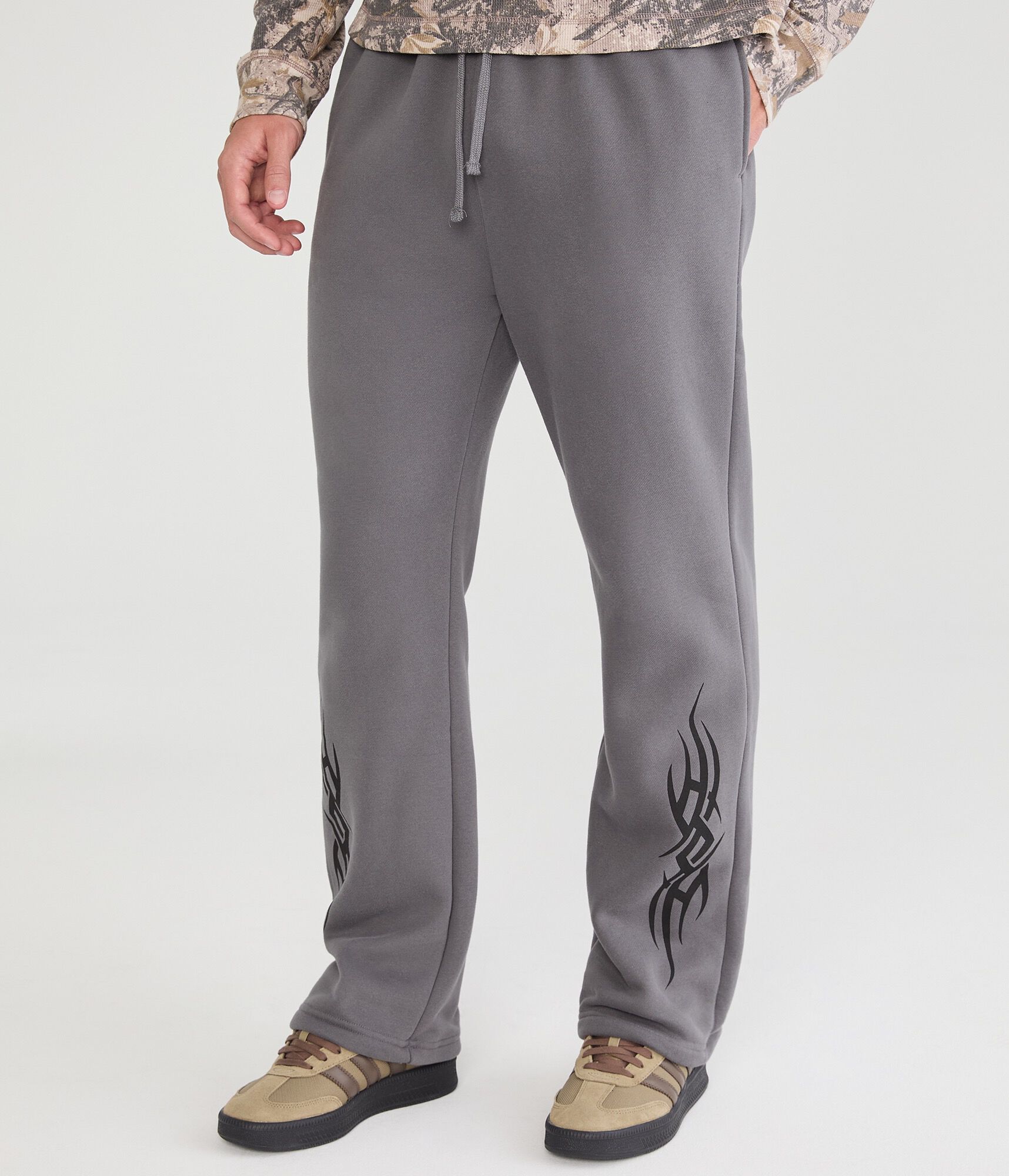 Cloud Soft Tribal Tattoo Straight Leg Sweatpants