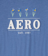 Aero Flower Row Appliqué Graphic Tee