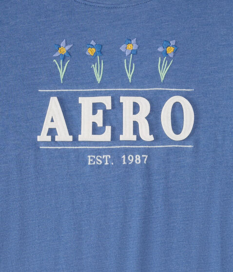 Aero Flower Row Appliqué Graphic Tee