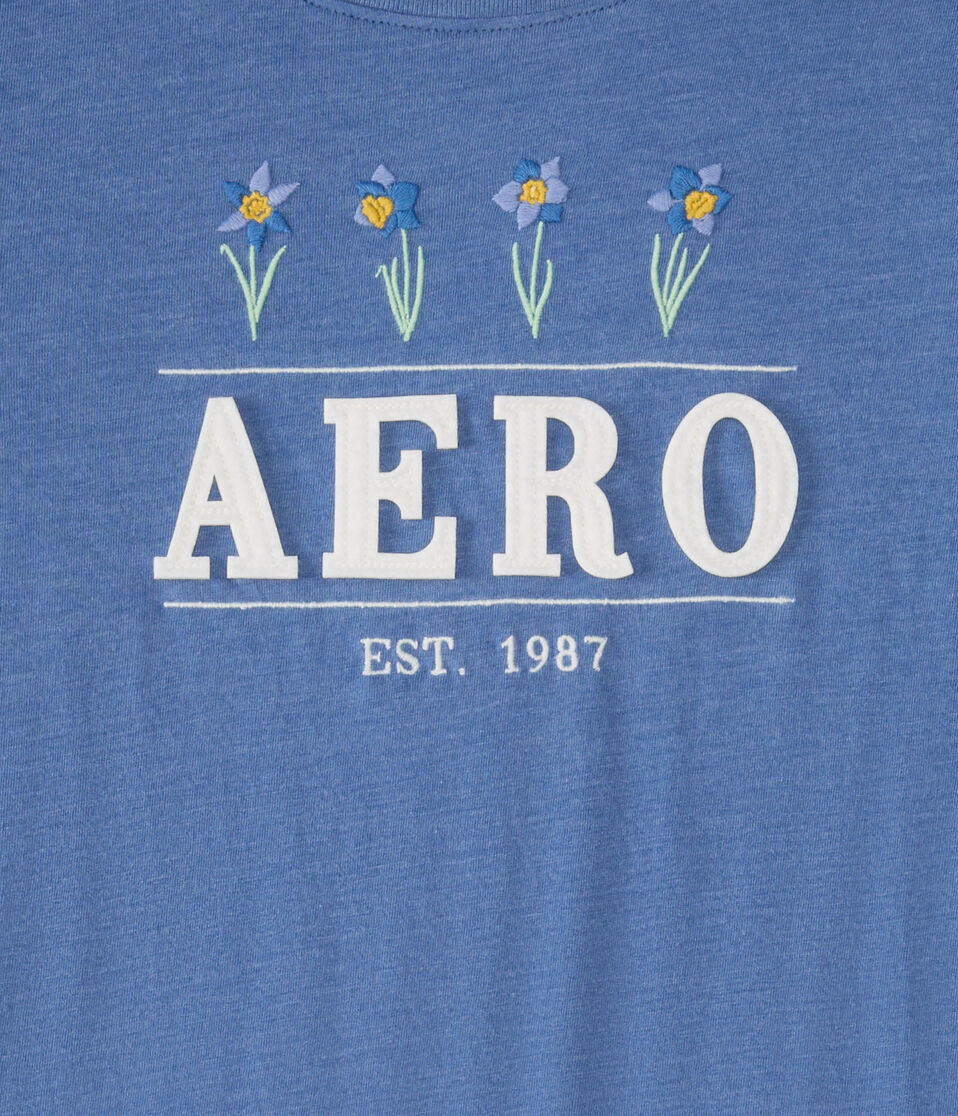 Aero Flower Row Appliqué Graphic Tee