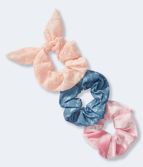 Eyelet Bow Scrunchie 3-Pack Eyelet Bow Scrunchie 3-Pack