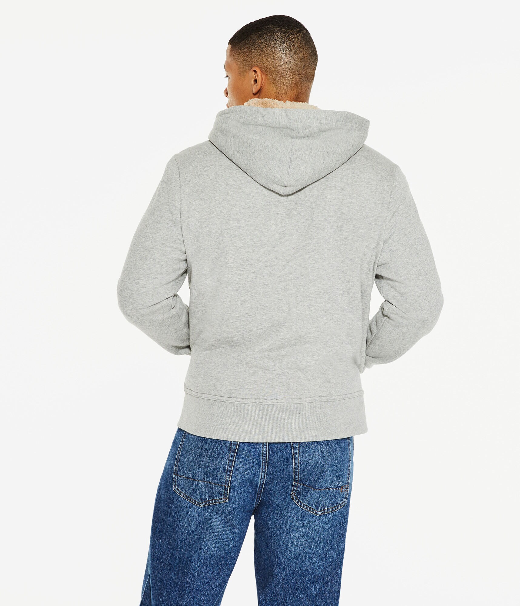 Aero New York Sherpa-Lined Full-Zip Hoodie