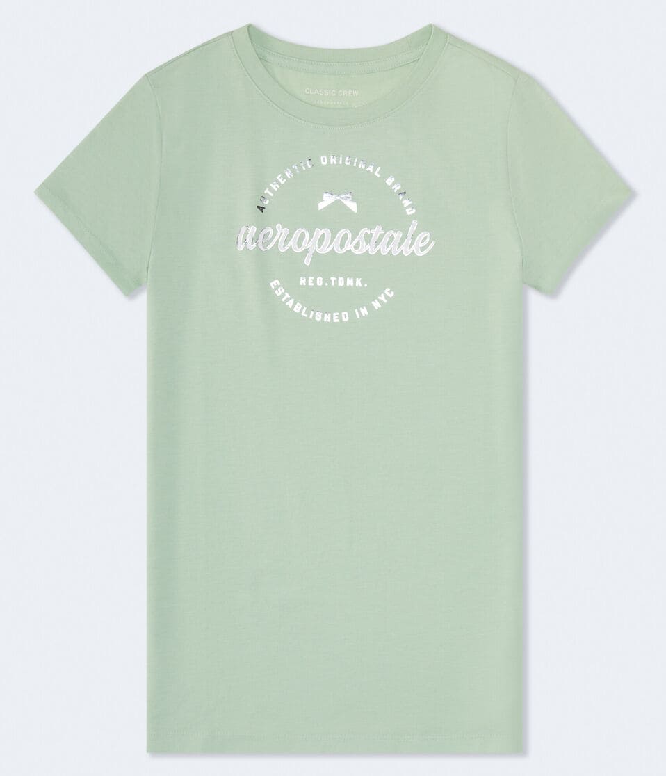 Aeropostale Bow Circle Foil Graphic Tee