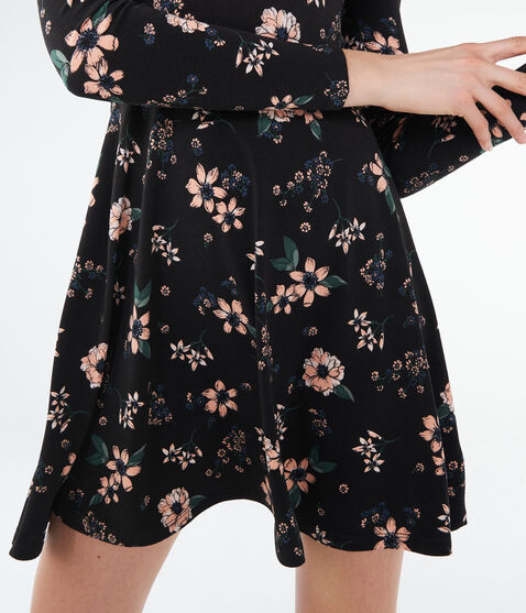 Floral Tie-Back Fit & Flare Dress
