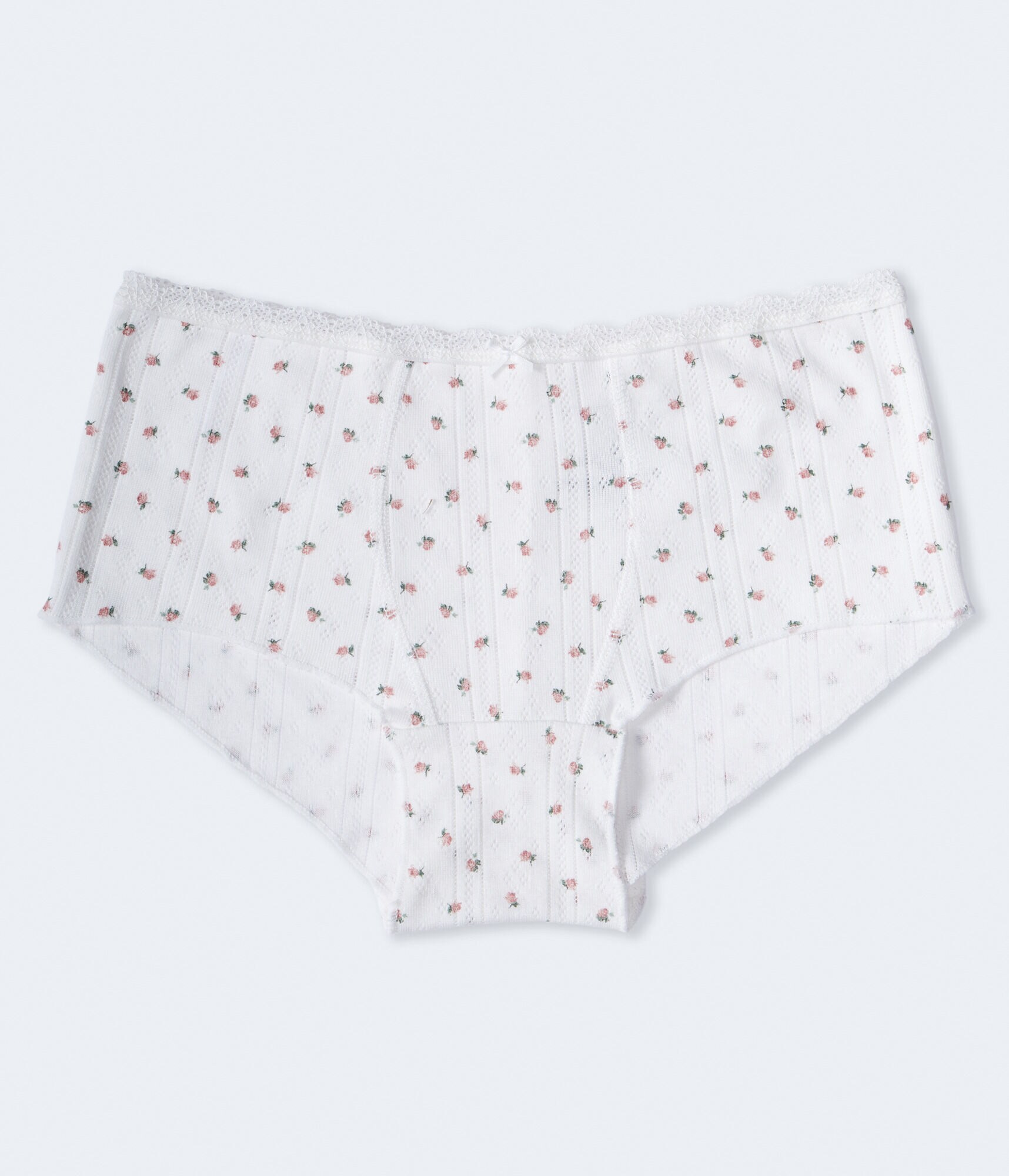 Floral Pointelle Boyshort