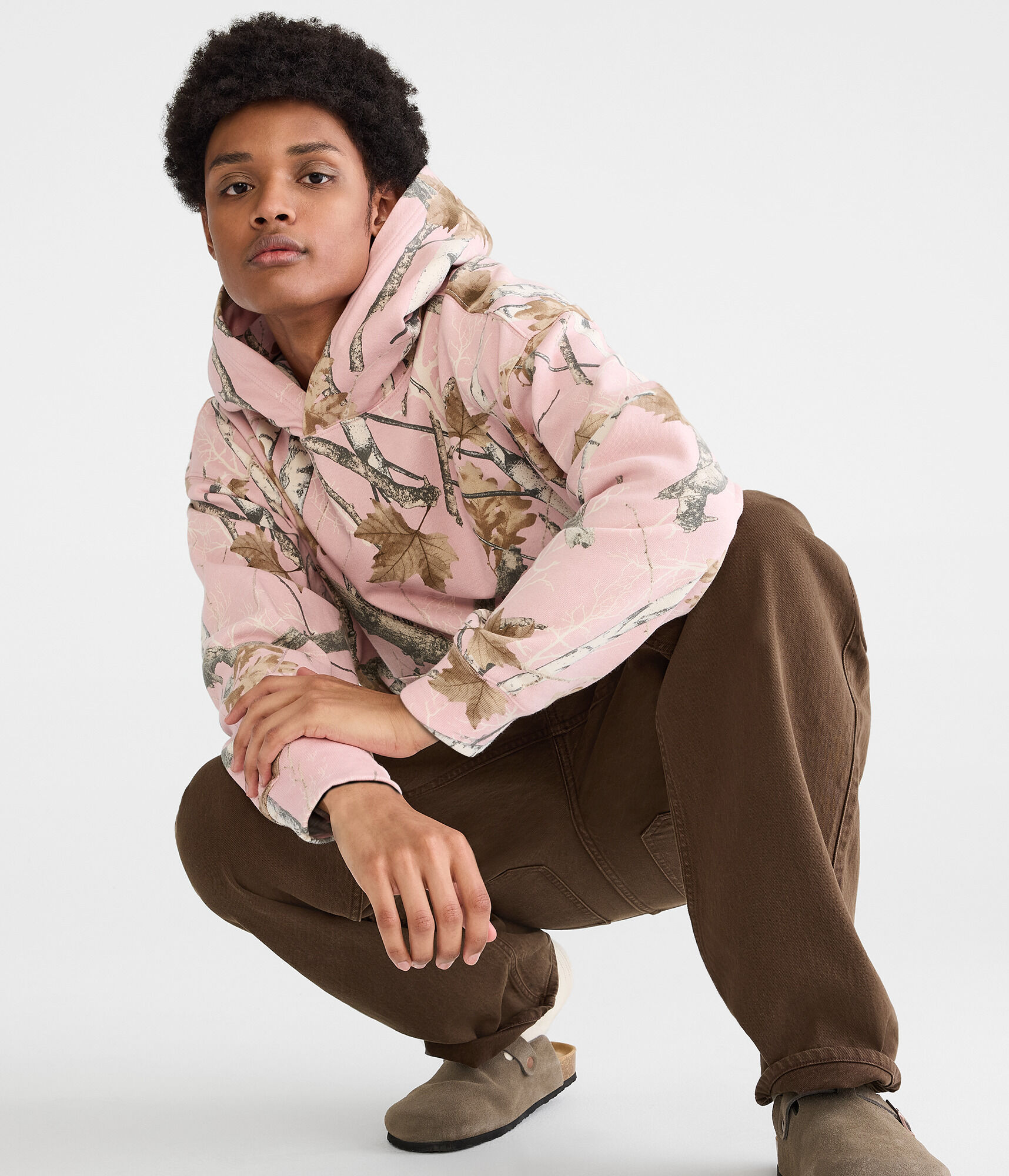 Forest Camo Boxy Pullover Hoodie