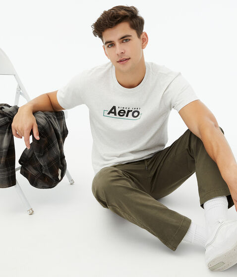 Aero Centered Box Logo Graphic Tee Aero Centered Box Logo Graphic Tee