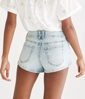 Low-Rise Denim Shorty Shorts