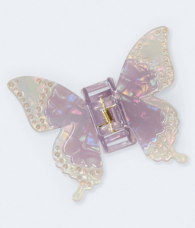 Two-Tone Rhinestone Butterfly Claw Hair Clip