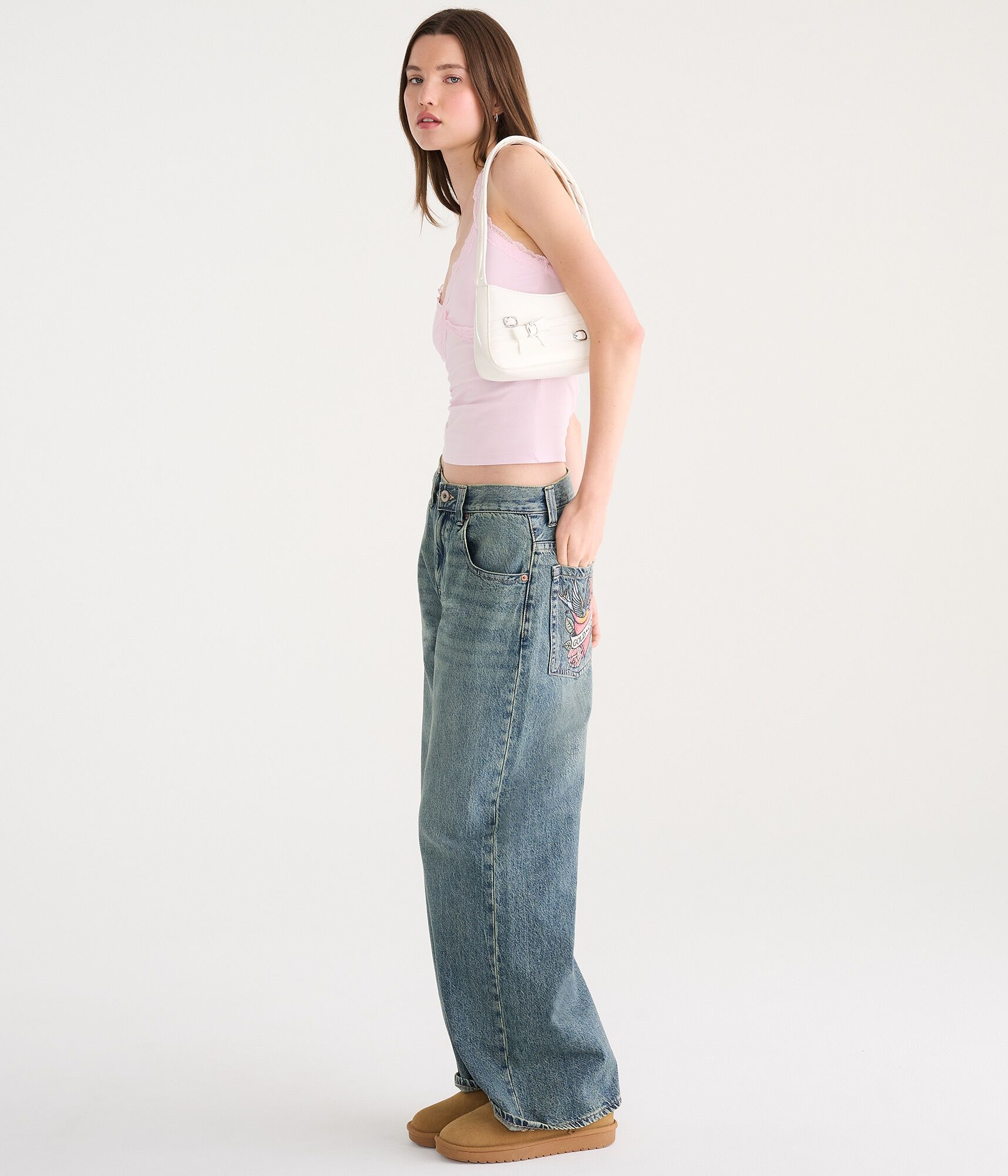 D&eacute;j&agrave; For Aero Low-Rise Super Baggy Gold Coast Jean