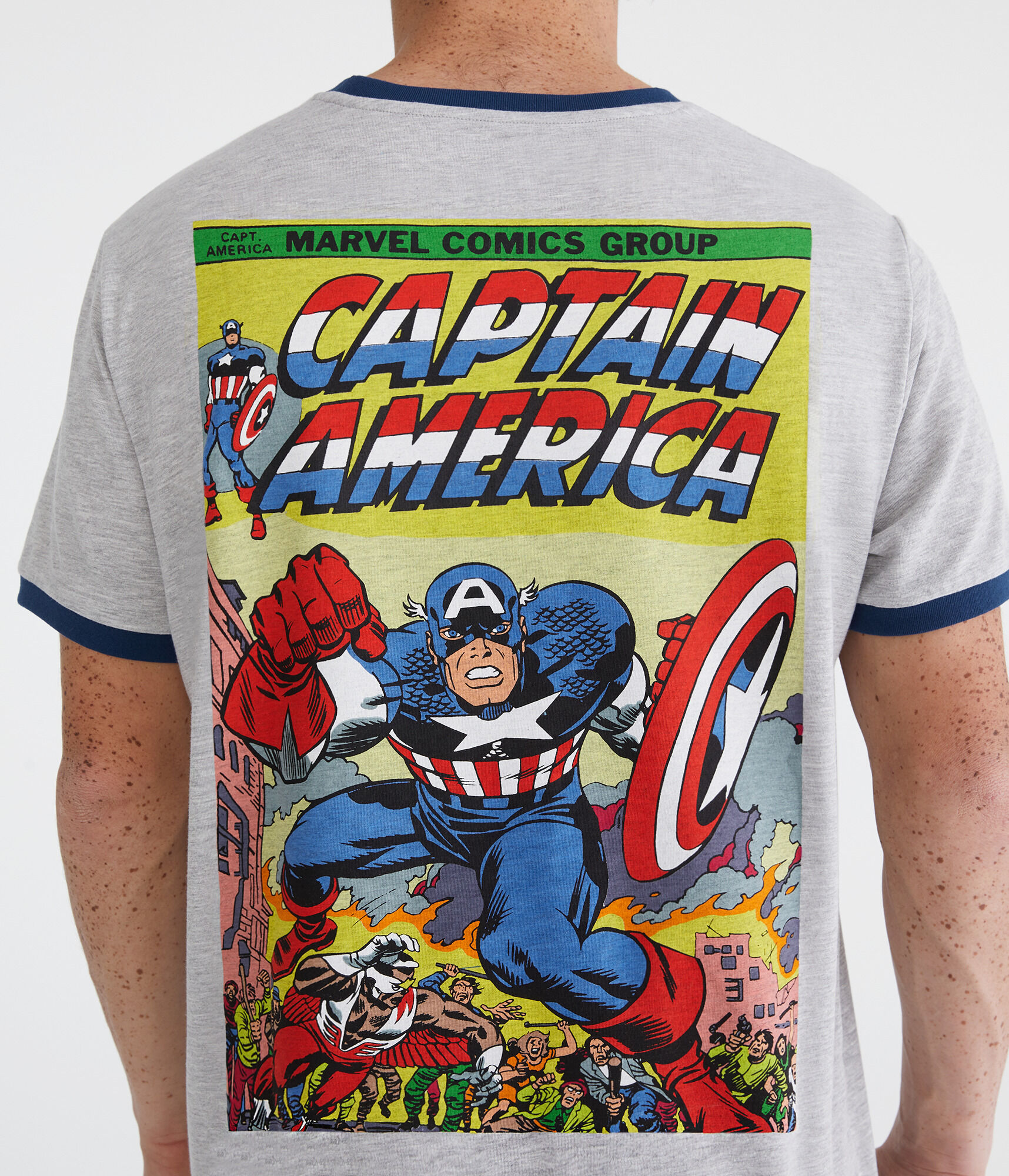 Marvel | Aero Captain America Relaxed Ringer Graphic Tee
