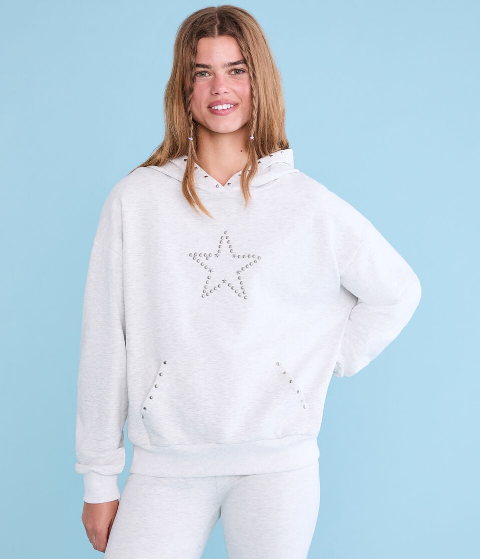 Demetra for Aero Star Studded Pullover Hoodie