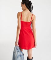 Solid Square-Neck Slip Dress