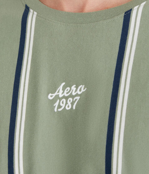 Aero Vertical Stripe Graphic Tee