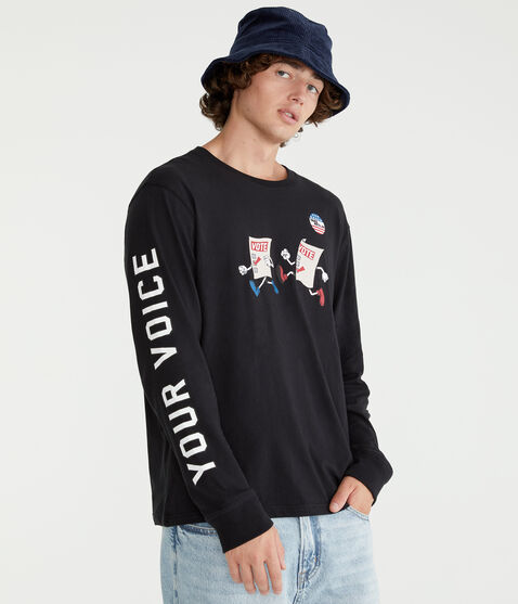 GLOBAL CITIZEN® Long Sleeve Your Voice Is Important Graphic Tee GLOBAL CITIZEN® Long Sleeve Your Voice Is Important Graphic Tee
