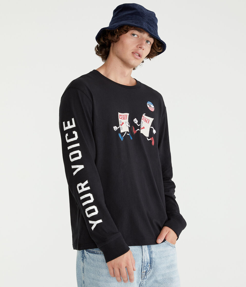 GLOBAL CITIZEN® Long Sleeve Your Voice Is Important Graphic Tee