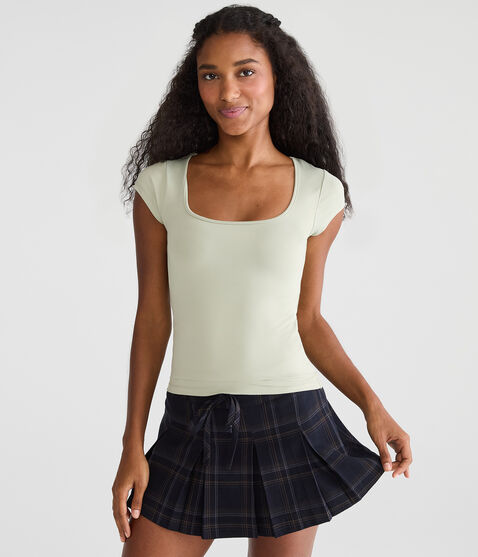 Buttery Soft Square-Neck Tee