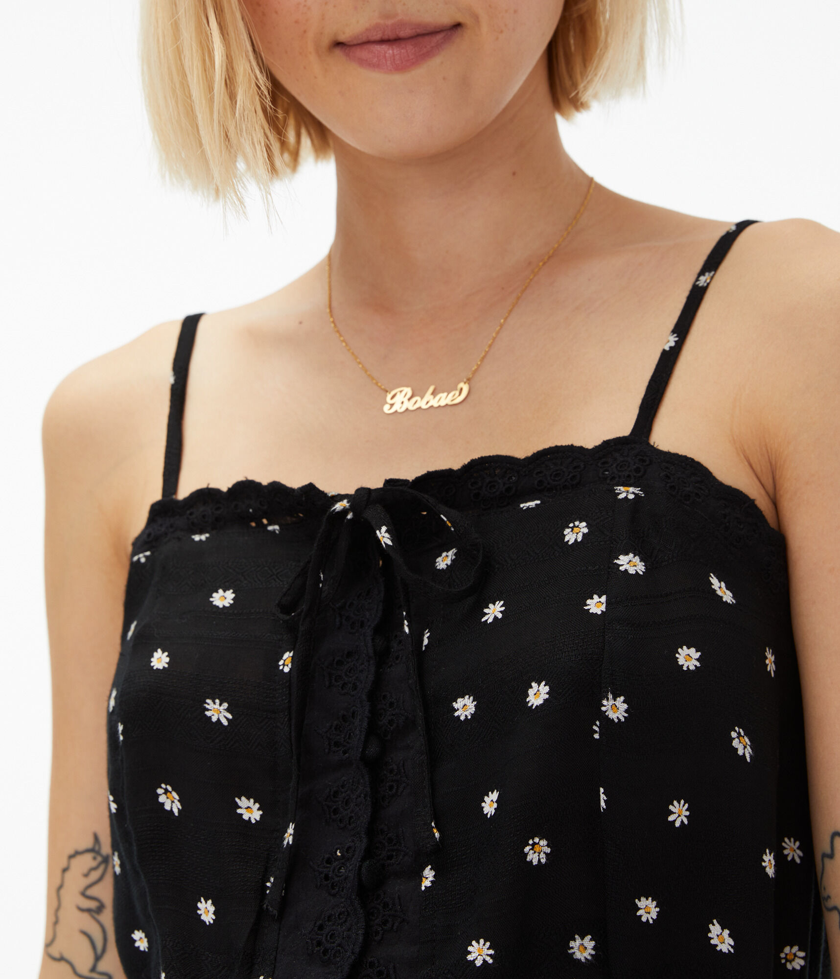 Floral Cropped Bubble Top