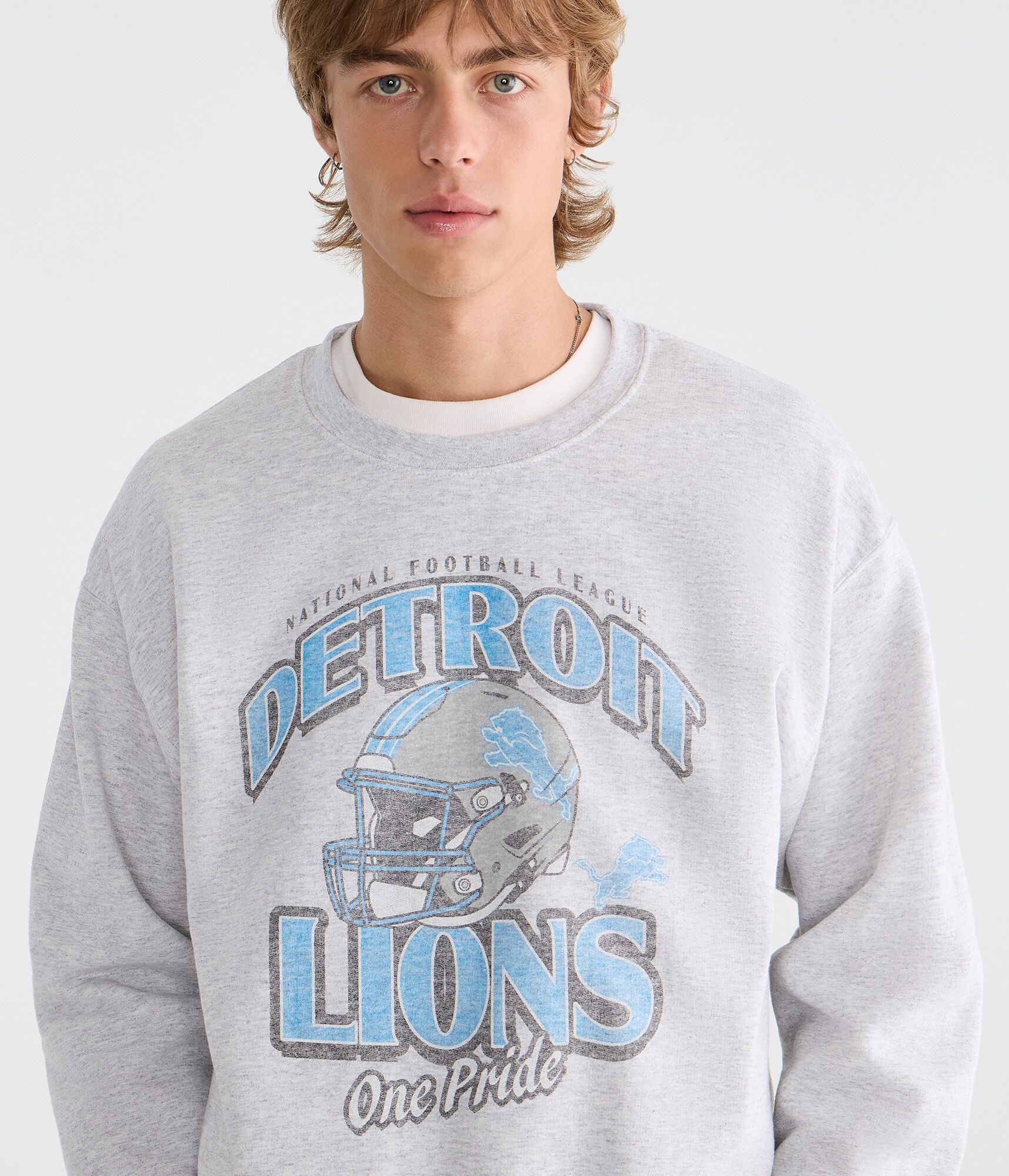 Detroit Lions Helmet Crew Sweatshirt