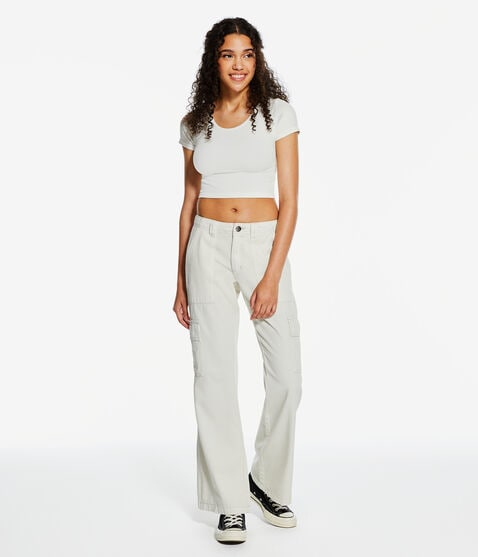 Low-Rise Flare Utility Cargo Pants