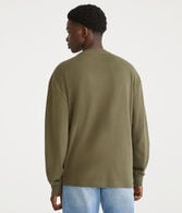 Long Sleeve Tonal Logo Thermal Crew Tee
