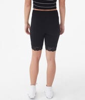 Lace-Trim Lounge Bike Shorts