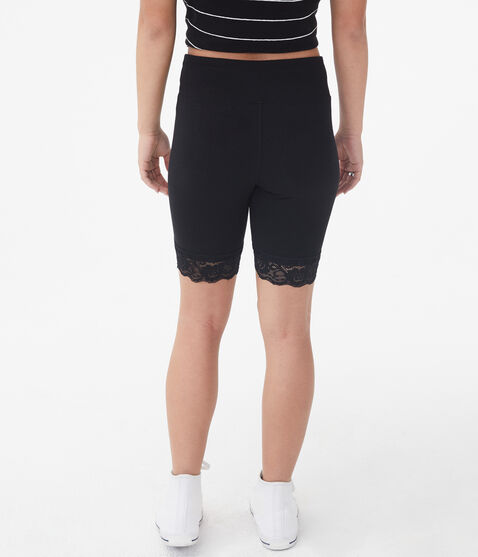 Lace-Trim Lounge Bike Shorts